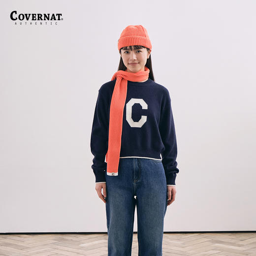 Covernat潮牌冬季新款女毛线保暖潮牌围巾CO2304TC54 商品图0