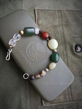 原创【风格～孤品手作】老玛瑙水晶琉璃手链｜非7日无理由退换货