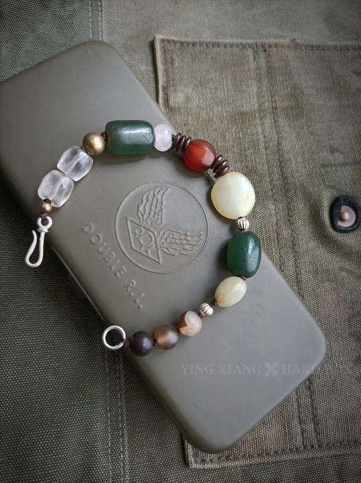 原创【风格～孤品手作】老玛瑙水晶琉璃手链｜非7日无理由退换货 商品图0