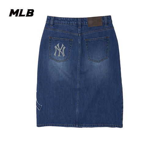 MLB女款A字型小标牛仔裙3FDSB0351 商品图1