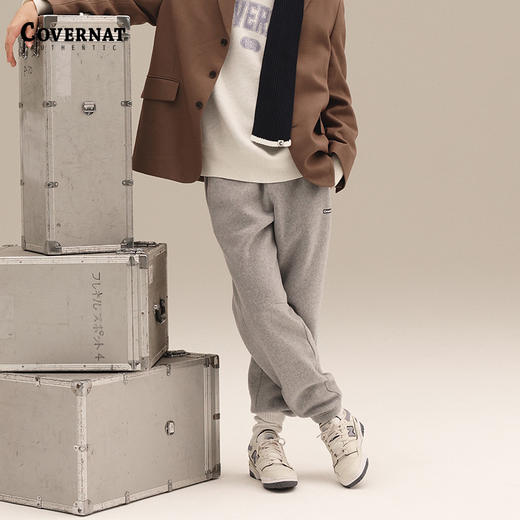 Covernat秋季新品摇粒绒束腿裤针织收口裤男CO2303PT03 商品图2