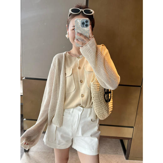 2506505    超美系带 镂空开衫 商品图4