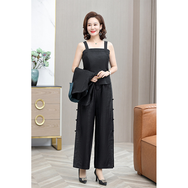 丁摩 香云纱时尚收腰小背心百搭真丝背心2215