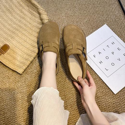 泉州女鞋 复古勃肯鞋外穿拖鞋女懒人一脚蹬单鞋1960 商品图3