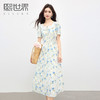 熙世界植物系碎花连衣裙女2025夏新款法式花边方领独特超好看裙子 商品缩略图0