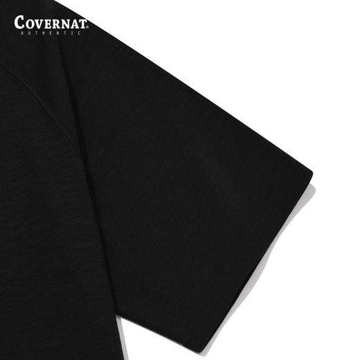 covernat韩国潮牌纯色纯棉宽松t恤竹节棉圆领短袖2025夏季CO2402ST23 商品图4
