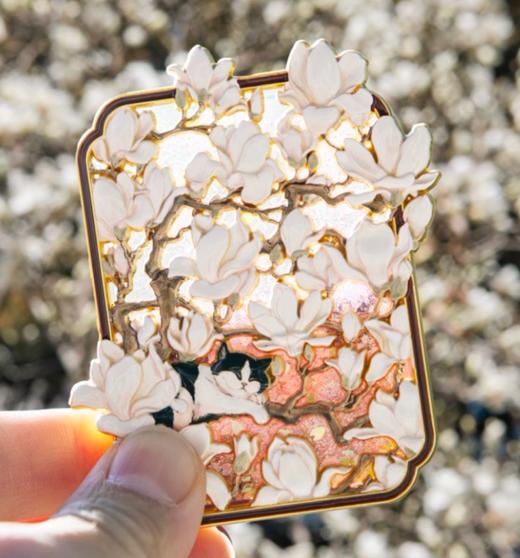 玉兰花-流沙冰箱贴 商品图0
