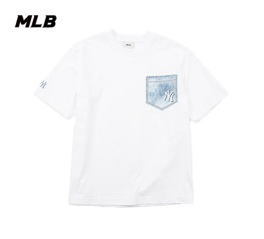 MLB男女同款25春夏新款做旧标小口袋T恤3ATSM0753 商品图2