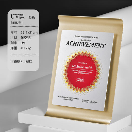 创意新款金属奖牌定制餐厅加盟授权牌定做商务合作年会嘉奖牌定做 商品图8