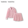 巴拉巴拉balaOne女童套装儿童长袖假两件套2025新款秋学院百褶裙 商品缩略图4