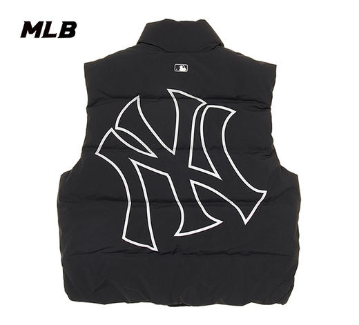 MLB男女同款背标大LOGO镂空标羽绒马甲3ADVB0146 商品图3