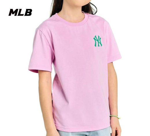 MLB儿童男女童糖果色小标撞色简约宽松透气短袖7ATSJ0333 商品图1