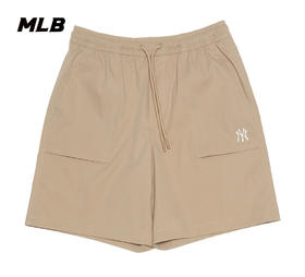 MLB男女同款小标时尚25春夏新款透气梭织短裤3ASMB0253【无货退款介意勿拍】