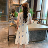 奢姿大码女装2025夏季短袖度假刺绣碎花设计感优雅气质长款连衣裙9952853402 商品缩略图3