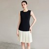IWY/ 夏季无袖连衣裙女新款黑白撞色百褶裙高级内搭背心裙Q1296 商品缩略图1