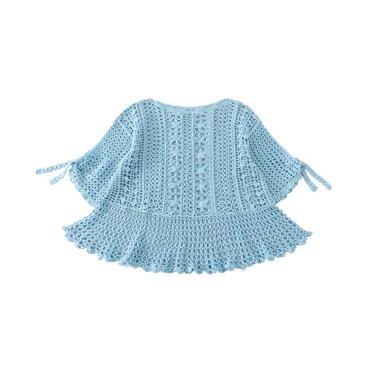 苏苏姐家蓝韵织梦上衣手工diy钩针编织棉麻毛线团材料包 商品图5