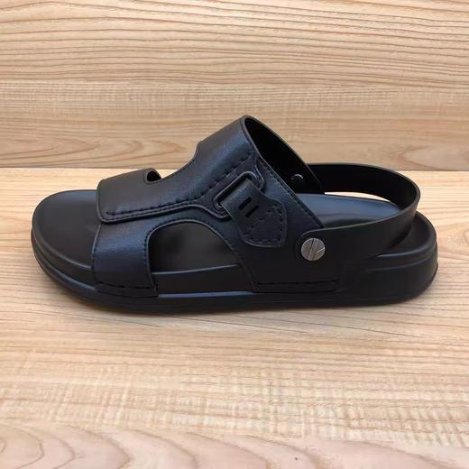 豪行2025年夏季新品休闲真皮简约百搭沙滩男凉拖15255801 商品图0