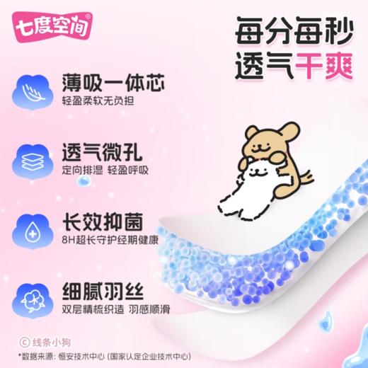 七度空间 极薄透气少女棉柔245mm日用卫生巾 5片装 商品图2