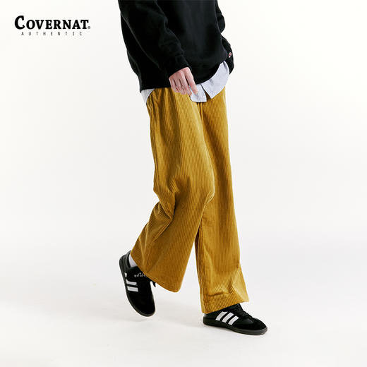 Covernat韩国潮牌24秋冬季女士灯芯绒休闲通勤潮流宽松慵懒风长裤CO2303PT61 商品图1