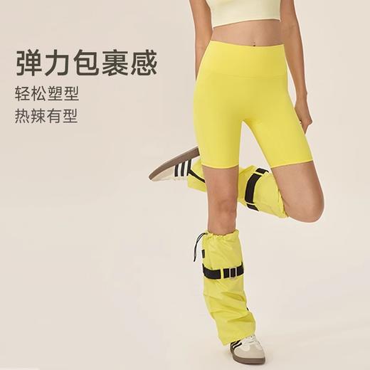 跃牌【欲动春风】系列 双6莱卡水磨瑜伽短裤女紧身提臀运动裤高弹速干户外跑步健身短裤52458 商品图1