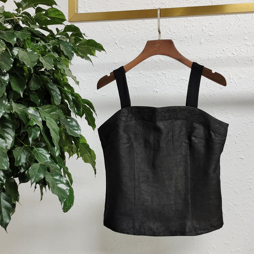 丁摩 香云纱时尚收腰小背心百搭真丝背心2215 商品图4