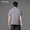 PINLI品立2025夏季新款贴布绣立领短袖T恤潮流宽松男士休闲上衣服BG252111097 商品缩略图2
