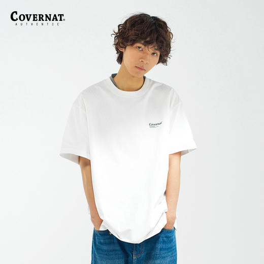 covernat韩国潮牌男女情侣同款短袖时尚图案 T 恤2025春夏CO2402ST32 商品图2