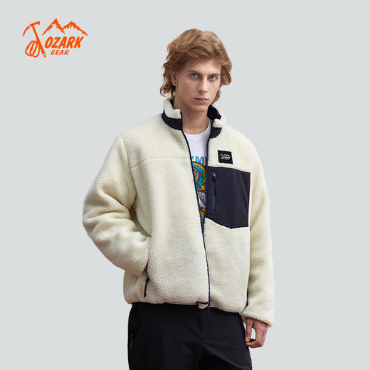 OZARK奥索卡秋冬羽绒抓绒服男外套双面穿防风保暖抓绒衣156003 商品图0