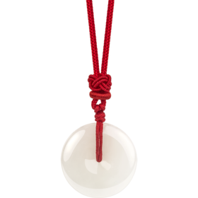 EOV33-A-X022EOV000802 周大福CHOW TAI FOOK 经典平安扣和田玉吊坠配绳-EOV33