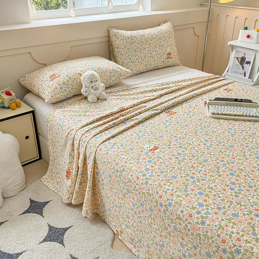 【品牌直发】加倍生活 原棉老粗布床单三件套 传统织造工艺 72道工序处理 传统粗布凉席 耐磨耐用 贴身柔软 商品图3