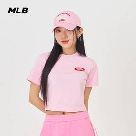 MLB女款小标圆形标基础款短款T恤3FTSV1843【无货退款介意勿拍】