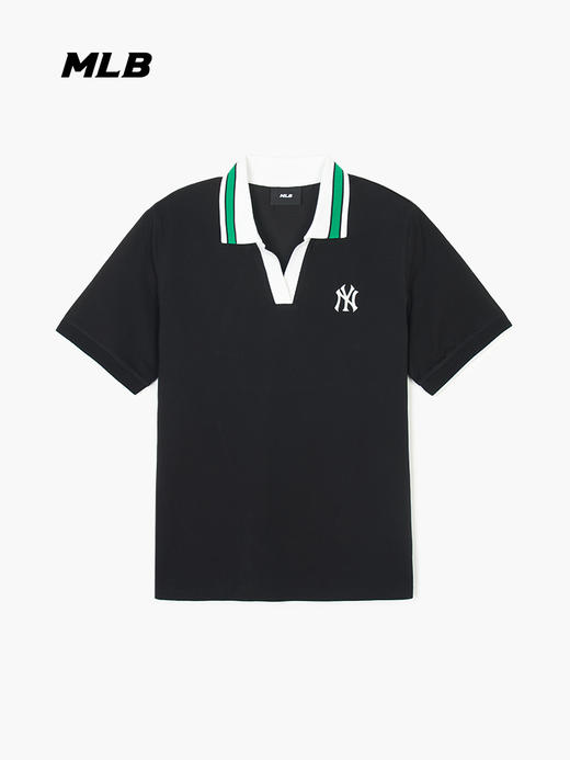 MLB男女同款立领撞色小标基础款T恤3FPQB0343【无货退款】 商品图4
