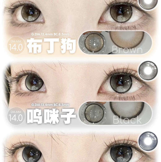 deerbell半年抛棕/黑/灰棕巧美瞳 商品图1