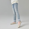 笛莎Deesha 童装女童裤子2025春新款国风刺绣花边牛仔裤 商品缩略图0