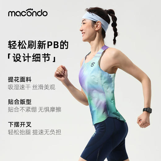 原创单品 | 马孔多虹膜风洞背心  超轻 速干 分区散热 透气 马拉松背心 商品图3