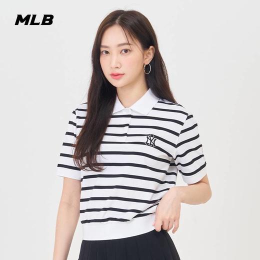 【一口价】MLB女款条纹立领小短款T恤3FPQV0143【无货退款】 商品图1