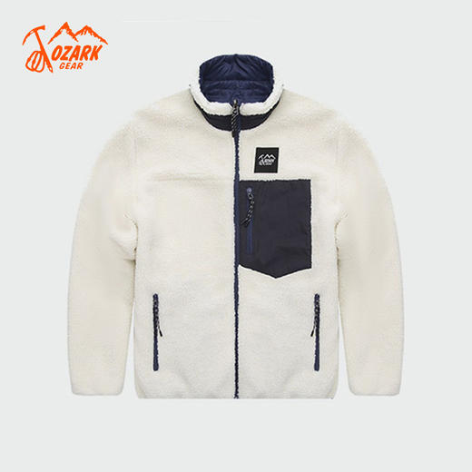 OZARK奥索卡秋冬羽绒抓绒服男外套双面穿防风保暖抓绒衣156003 商品图5