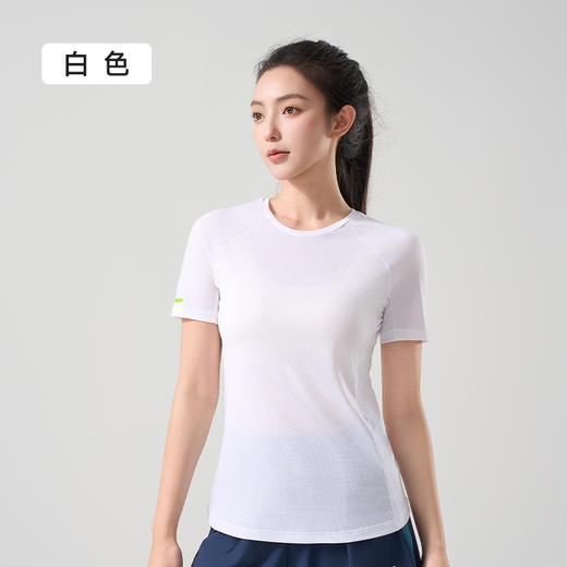 有为者男女款呼吸方格圆领速干短袖轻薄吸汗T恤透气跑步服动感风HM-DX001 商品图7