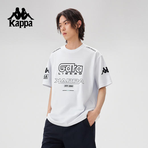 Kappa卡帕背靠背运动短袖男2025夏季新款纯棉t恤宽松透气上衣女款KPCGCTD72 商品图2