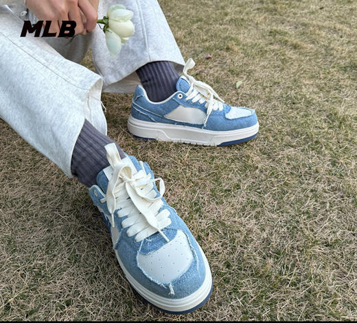 MLB男女同款NY标牛仔元素25春新款运动鞋3ASXV015N 商品图6