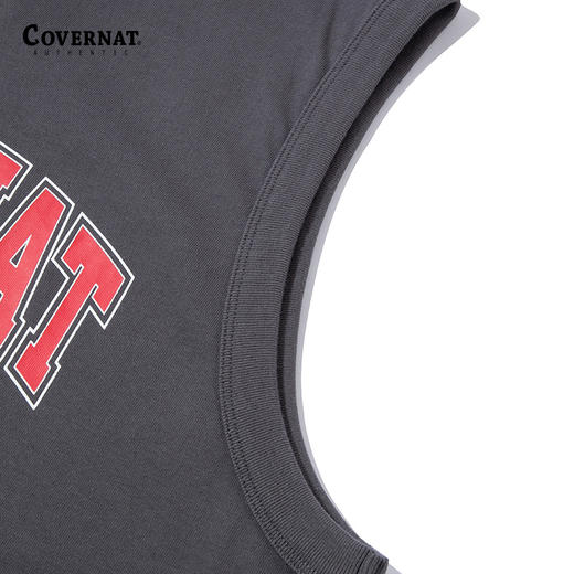 covernat韩国潮牌时尚休闲拱形LOGO无袖宽松背心2024春夏新品CO2402ST26 商品图4