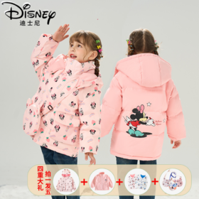 Disney/迪士尼JX儿童双面穿羽绒服男女童加厚保暖外套XME4SU319
