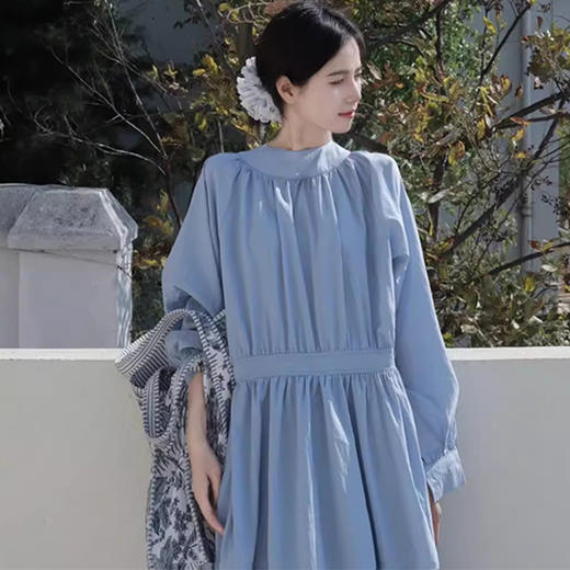 裁缝学苑AH23法式高级圆领长袖连衣裙纸样女装长款裙子样板图纸 商品图1