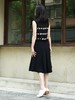 TYNVIE 黑色双排扣褶裥及膝半身裙 商品缩略图11