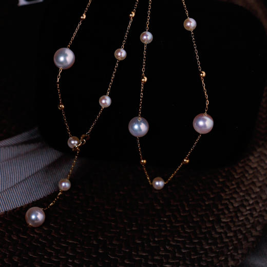 满天星 闪烁bling gao阶akoya 版本 海水珍珠 4-7mm 纯18k金 商品图2