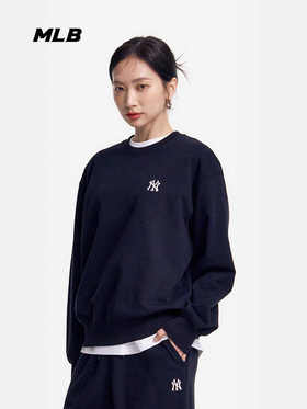MLB简约纯色小标男女同款卫衣3AMTB0151