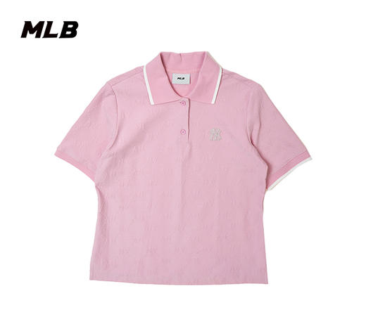 MLB男女同款立领小标简约款POLO衫T恤3FPQM0353 商品图4