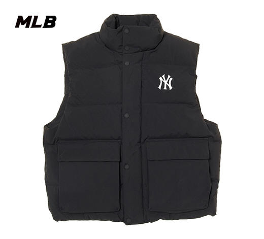 MLB男女同款背标大LOGO镂空标羽绒马甲3ADVB0146 商品图2