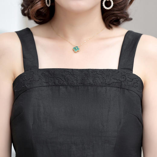 丁摩 香云纱时尚收腰小背心百搭真丝背心2215 商品图1