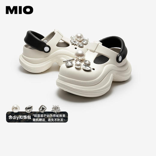 MIO米奥洞洞鞋女鞋户外凉拖鞋厚底增高凉鞋沙滩鞋M253102201 商品图0